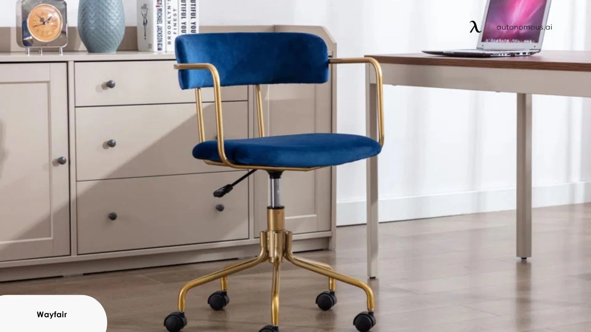 Levins Gold Chrome Task Chair