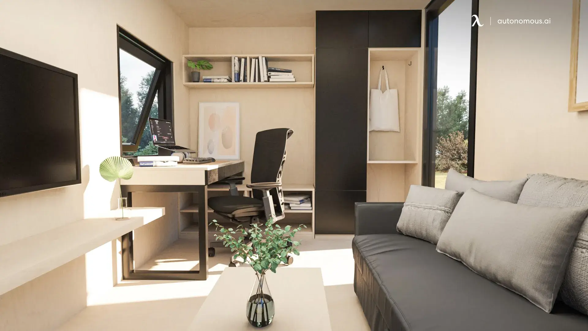 Your writing studio should be usable throughout the year, regardless of the weather.