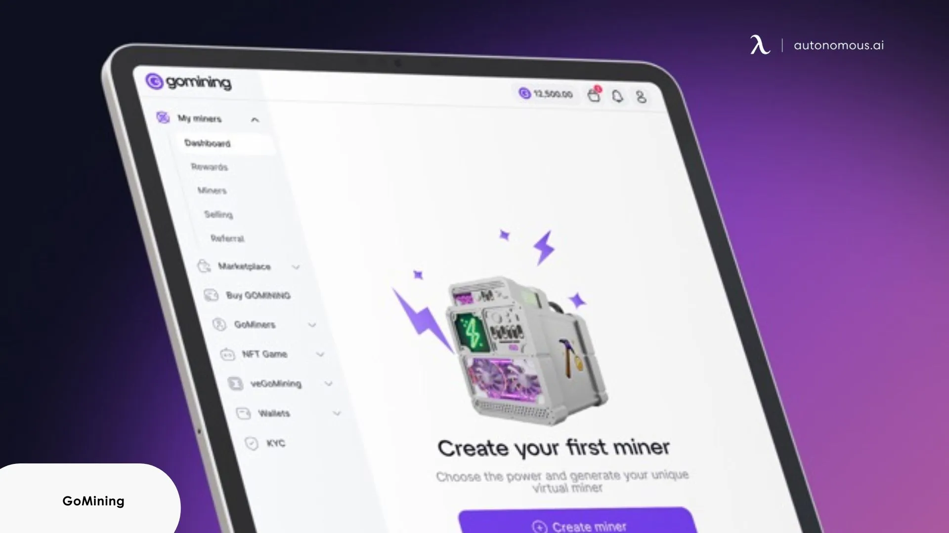 how does go mining app work