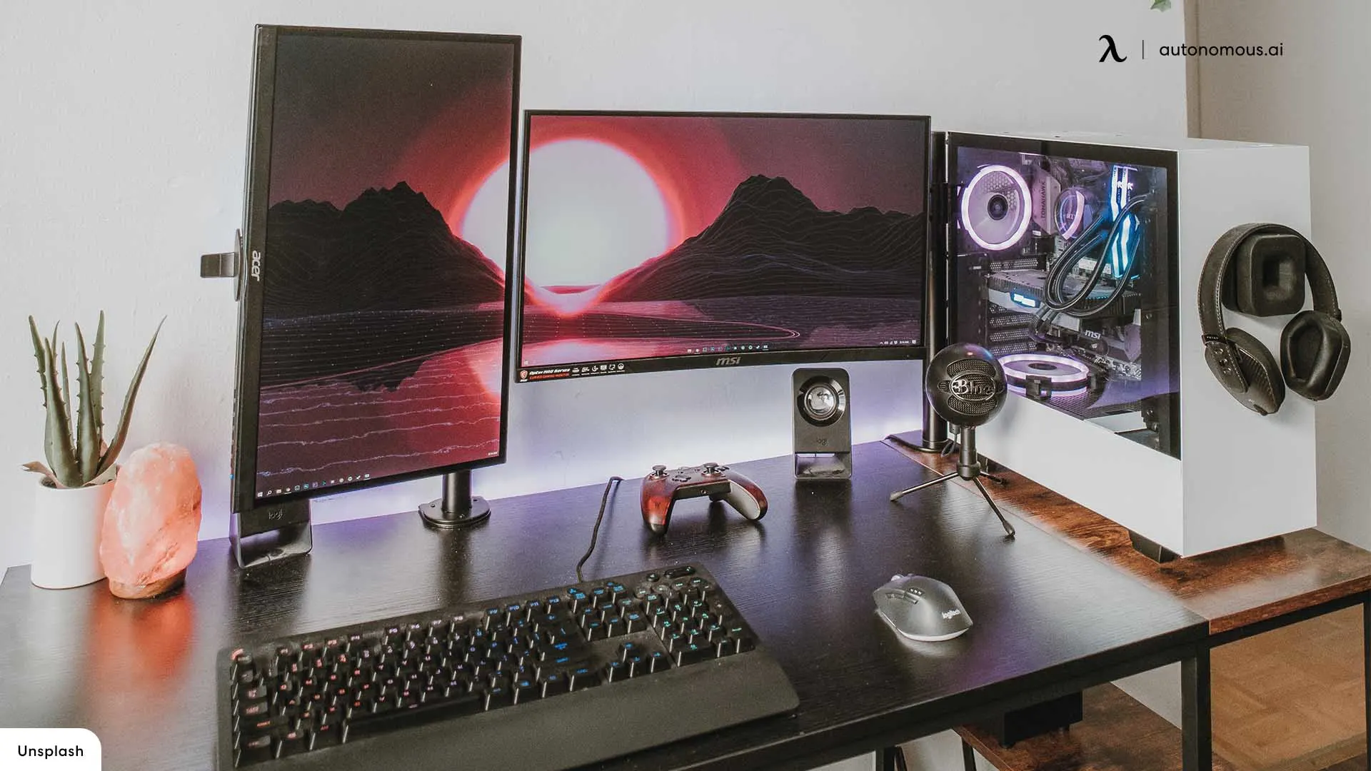 a sleek, floating setup