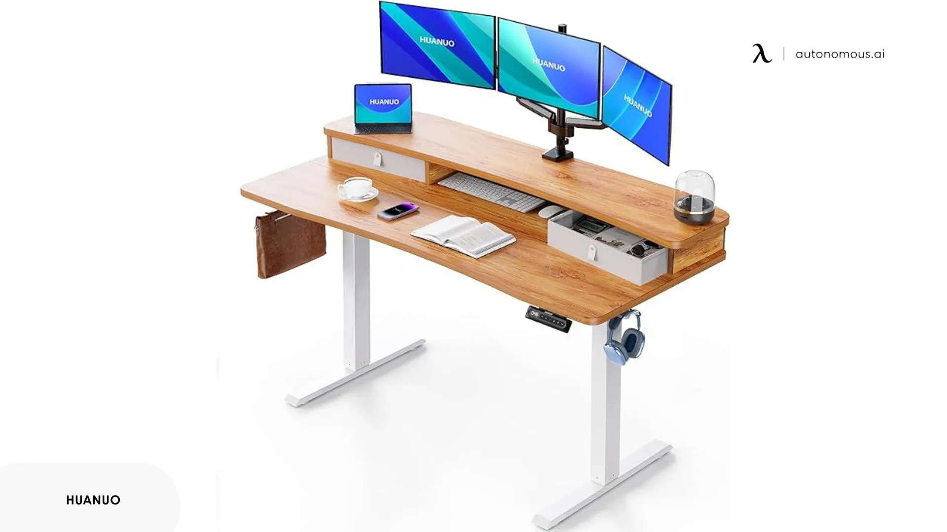 HUANUO Electric Standing Desk With 2 Drawers