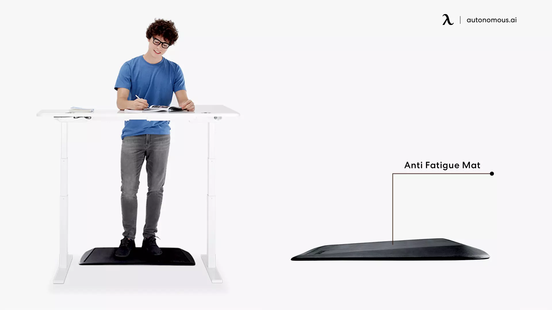 between sitting and standing