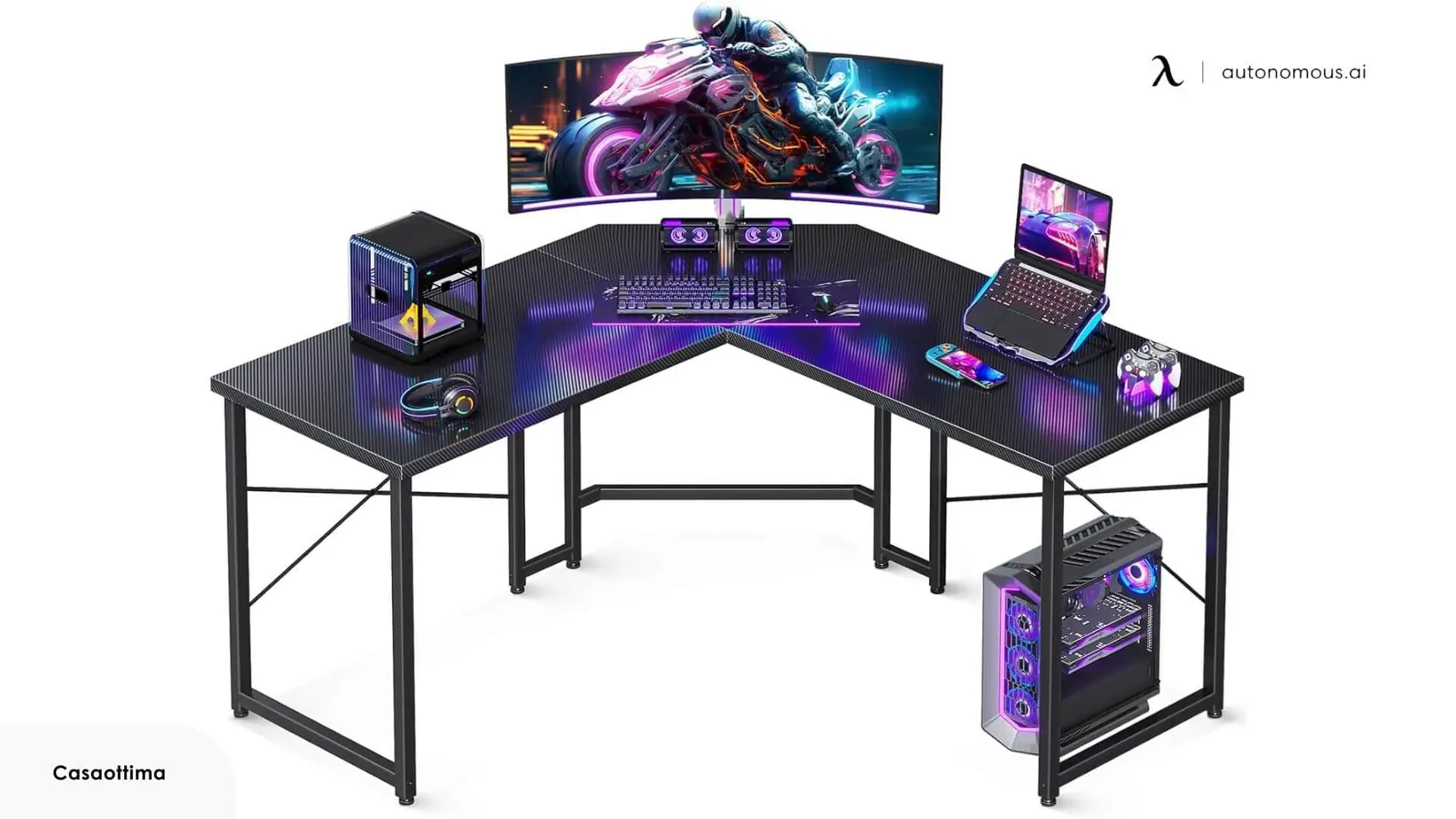 Casaottima L-Shaped Gaming Desk