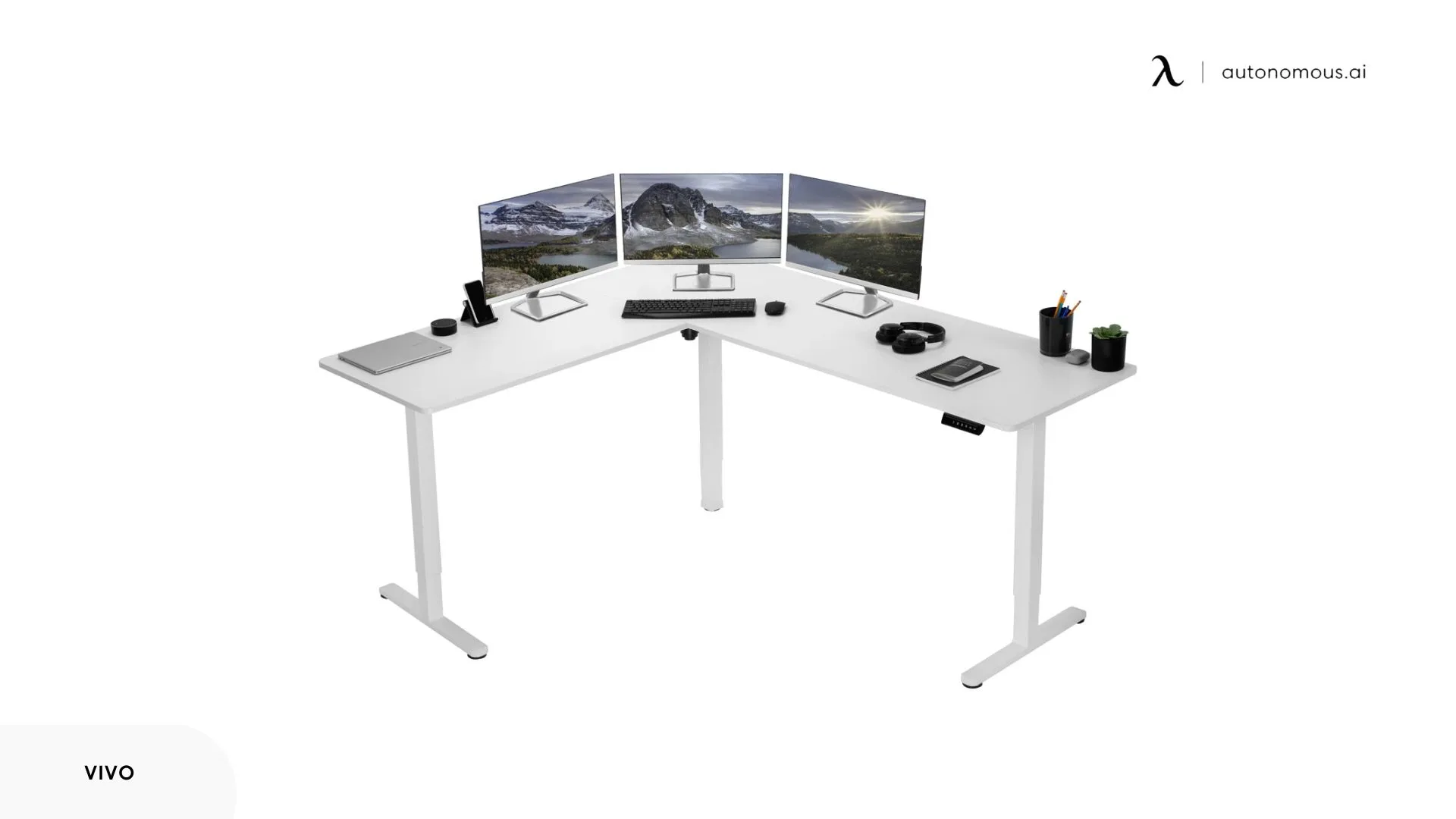 VIVO Electric Corner Standing Desk