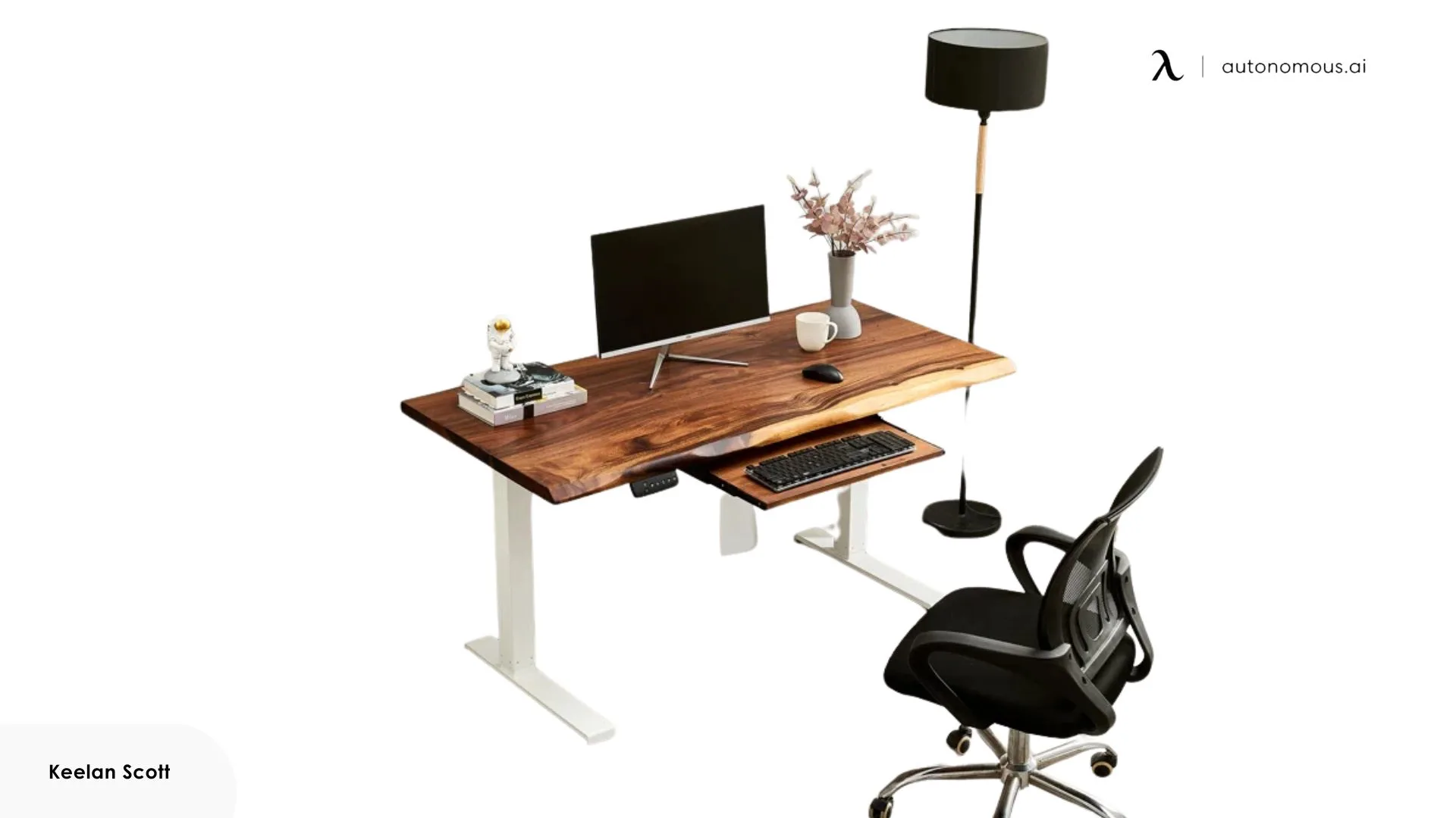 Keelan Scott Standing Desk with Keyboard Tray