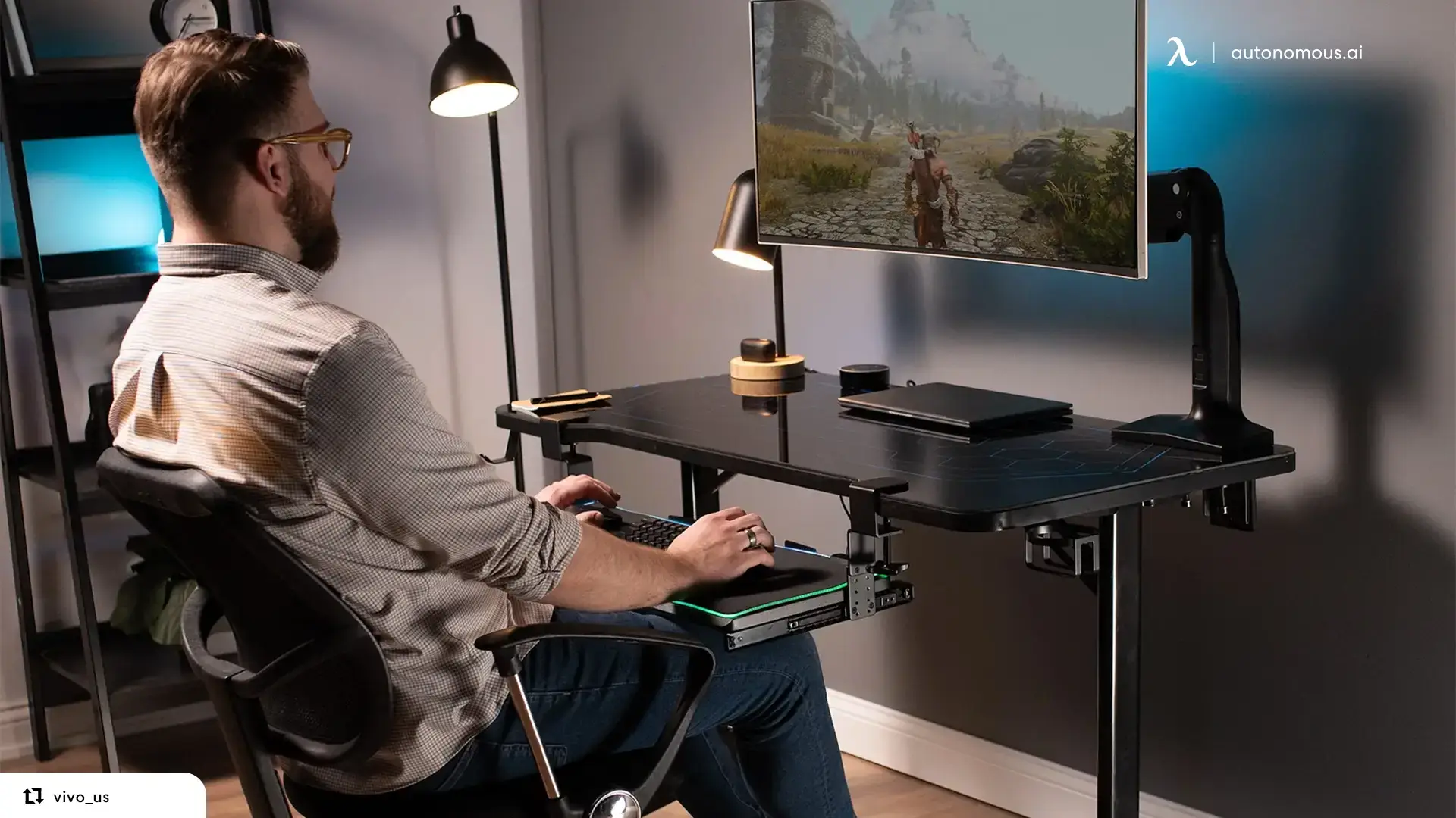 best standing desk with keyboard tray