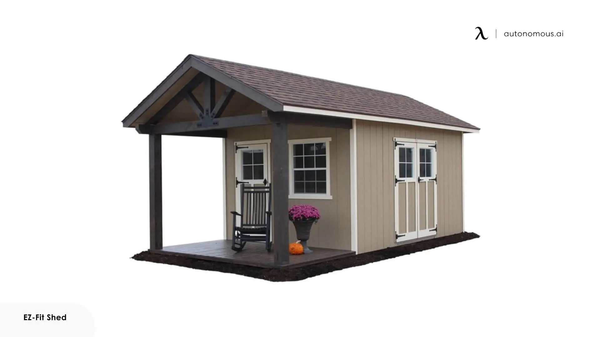 EZ-Fit Woodsman 10x12 Wood Storage Shed Kit