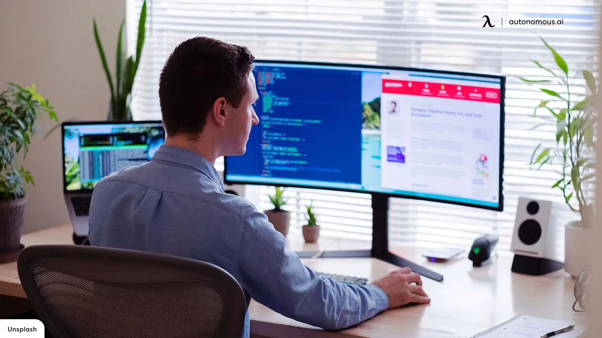 Curved monitors can reduce eye movement