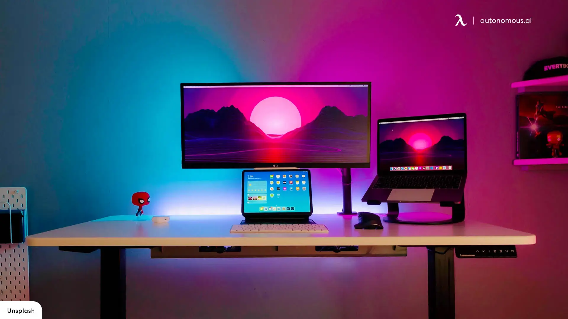wood gaming setup