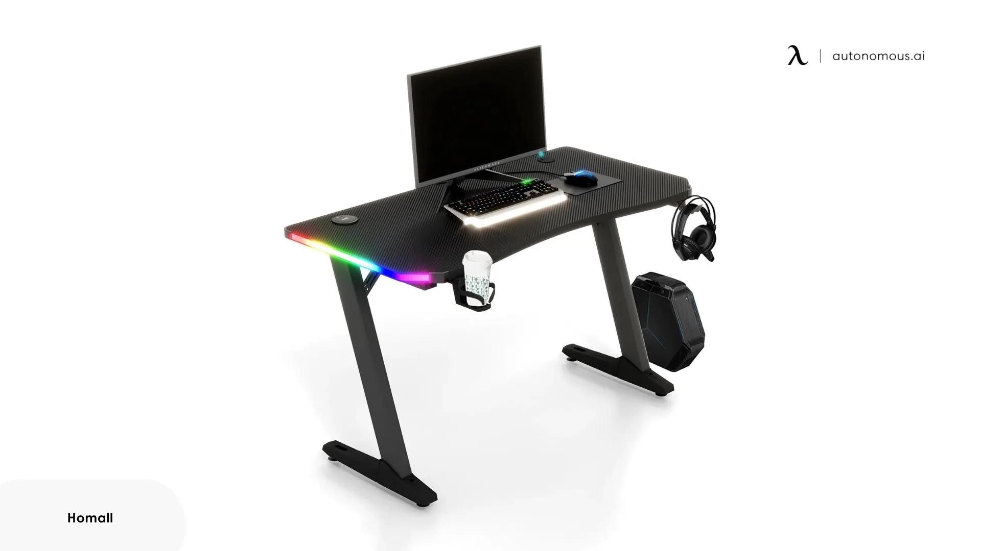 Homall RGB LED Lights Gaming Desk