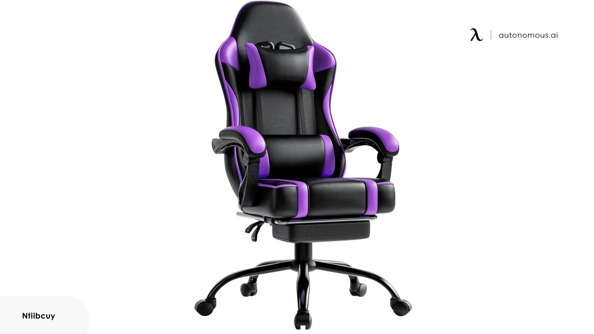 Ntiibcuy Gaming Chair with Footrest and Lumbar Support