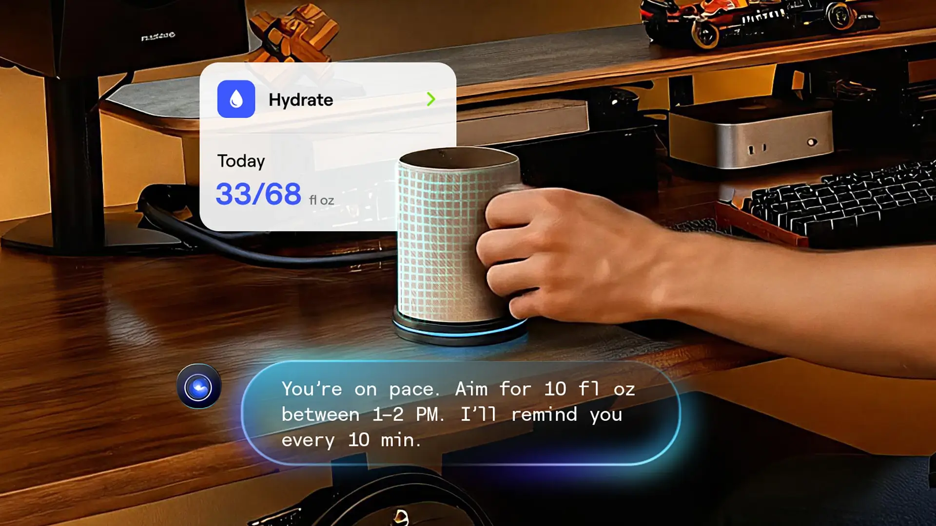 Autonomous Hydrate Water Reminder and Intake Tracker None - White