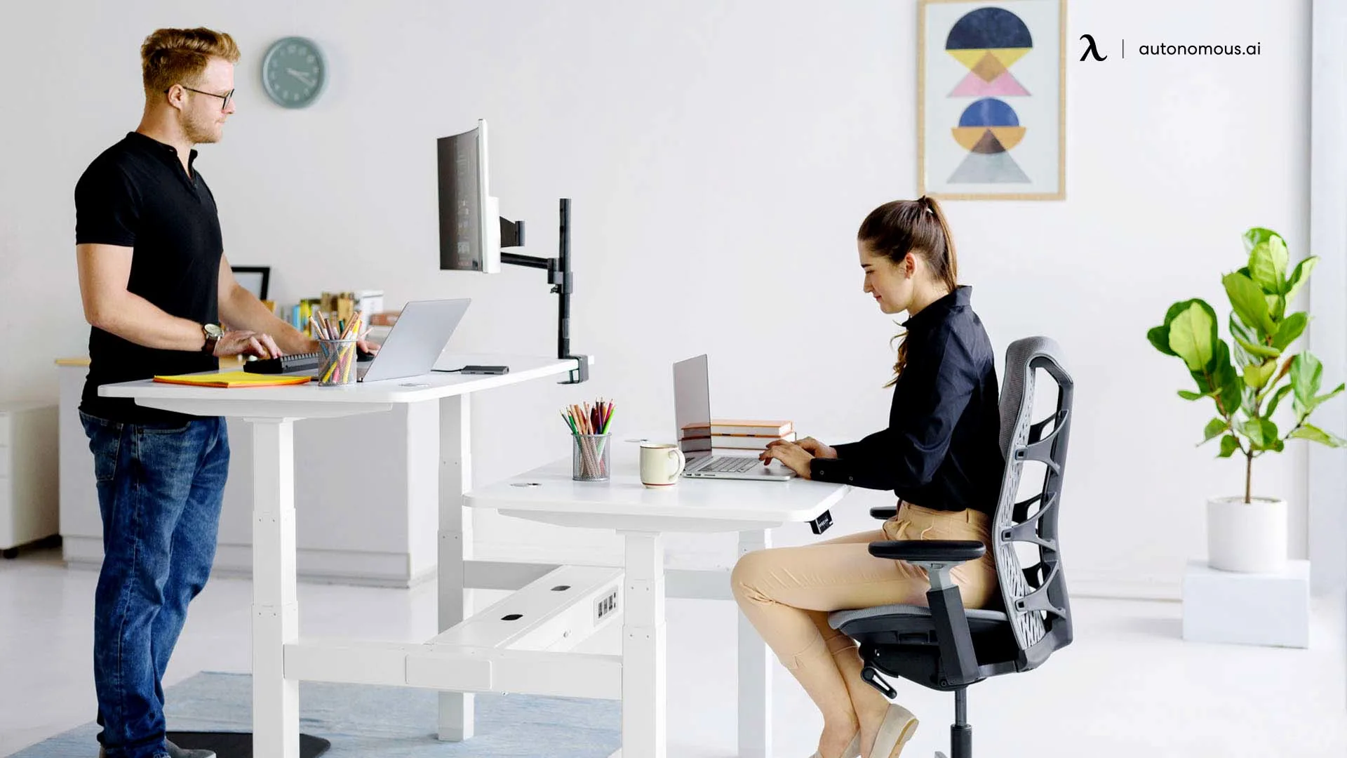 The optimal layout depends on your work style and space