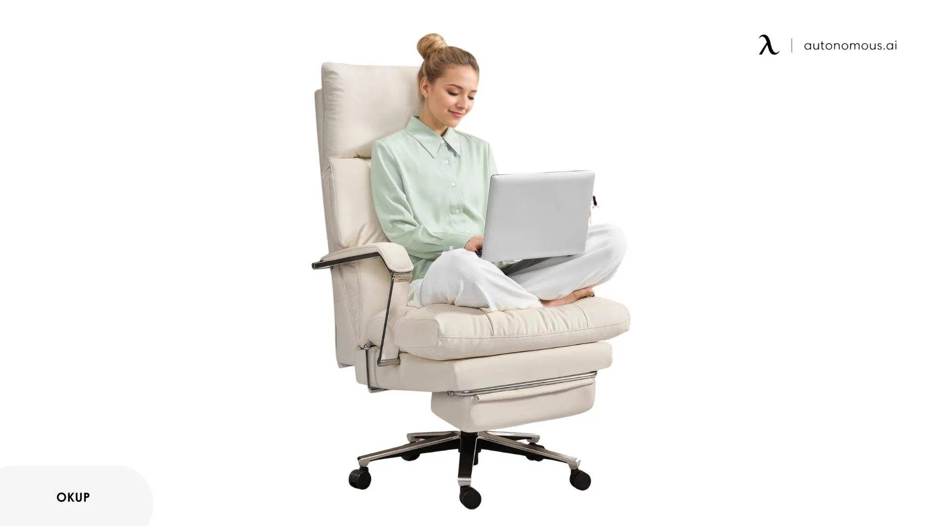 OKUP Reclining Office Chair with Footrest