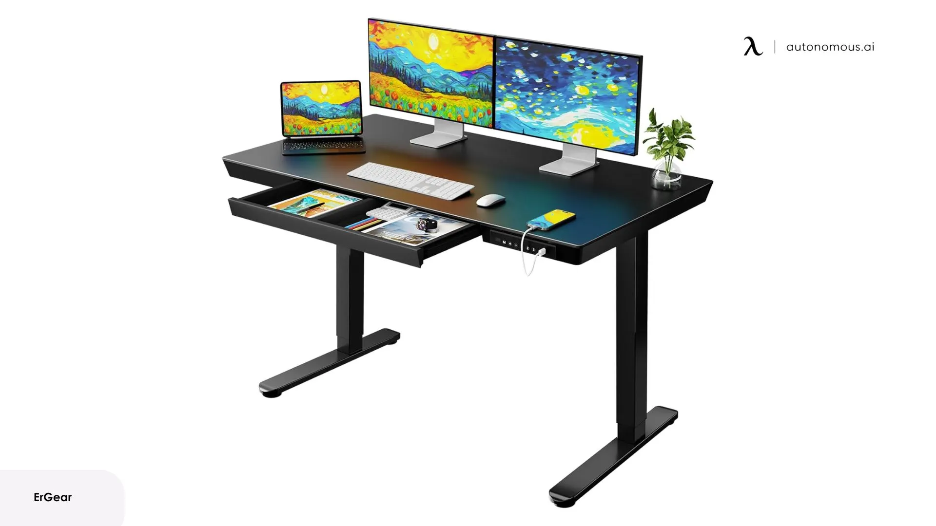 ErGear Electric Standing Desk With Drawers