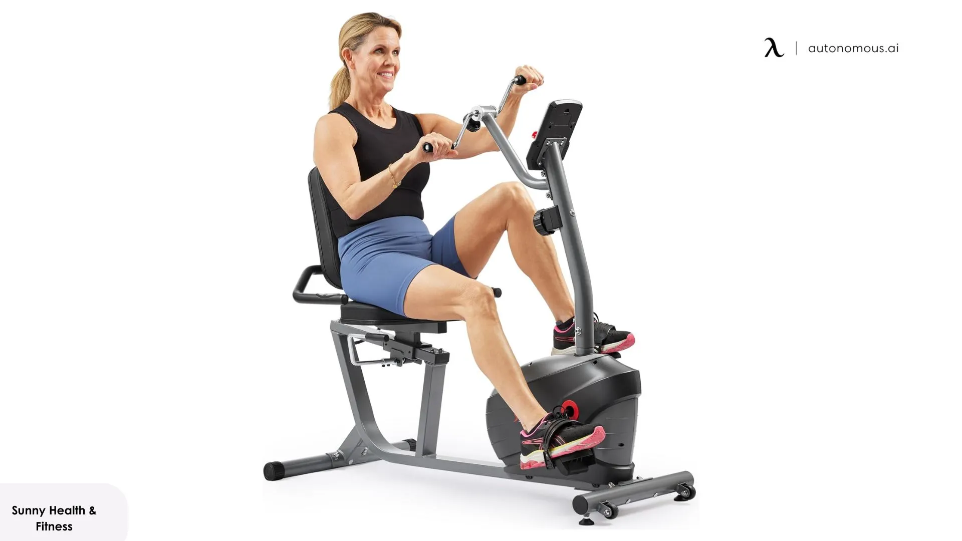 Sunny Health & Fitness Smart Indoor Recumbent Bike Trainer