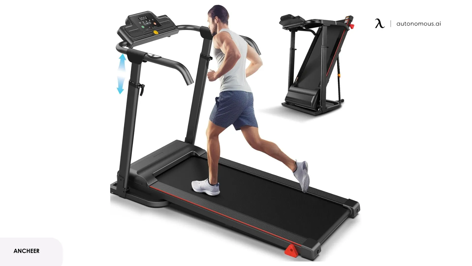 ANCHEER Folding Treadmill With Auto Incline