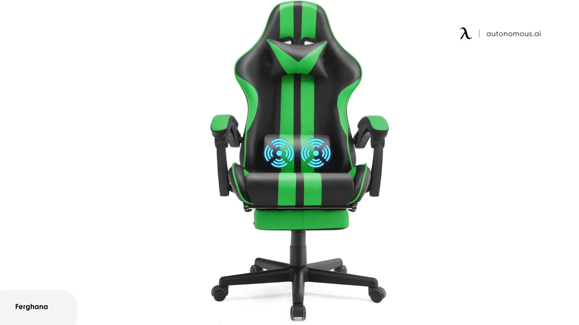 Ferghana Gaming Chair with Footrest & Massage Lumbar Pillow
