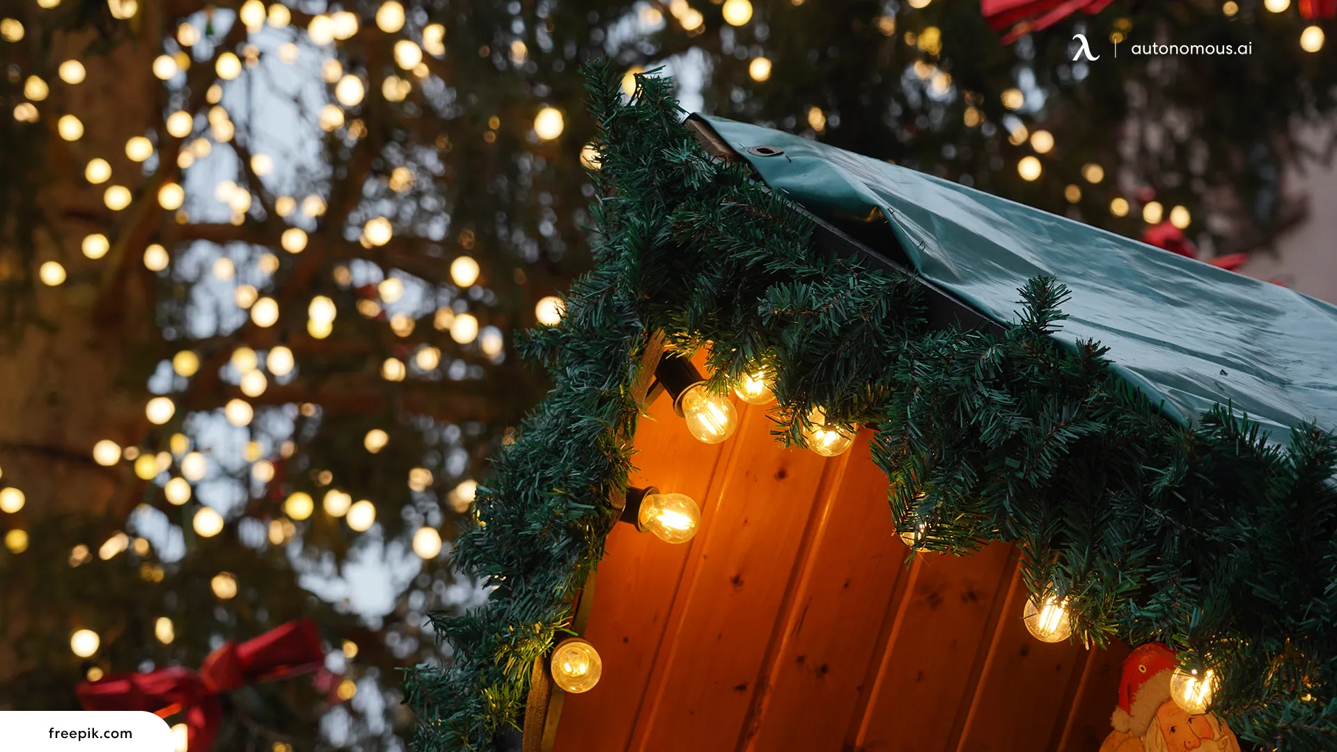Rope lights or tinsel office Christmas decorations