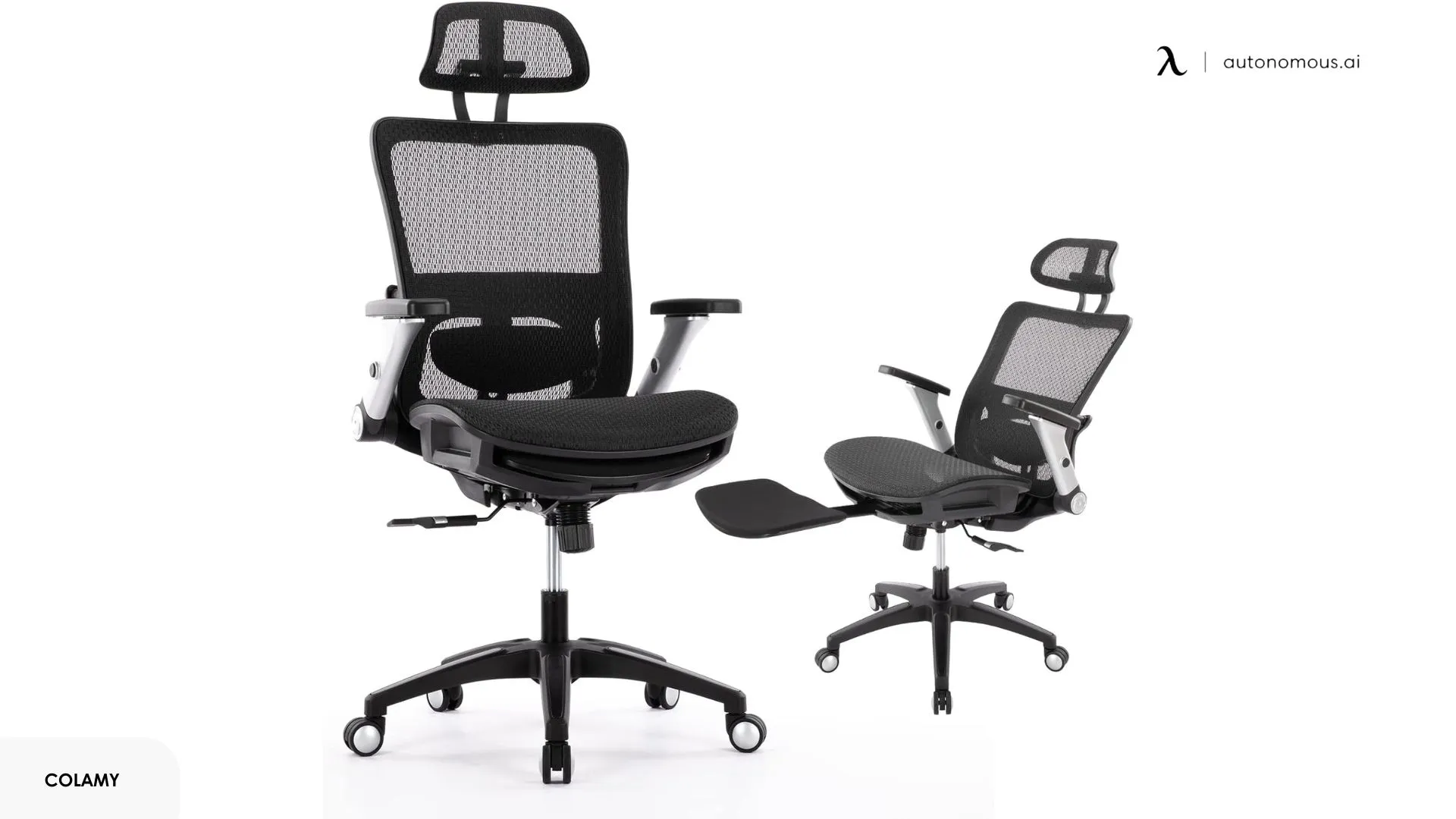 COLAMY Ergonomic Mesh Office Chair with Footrest