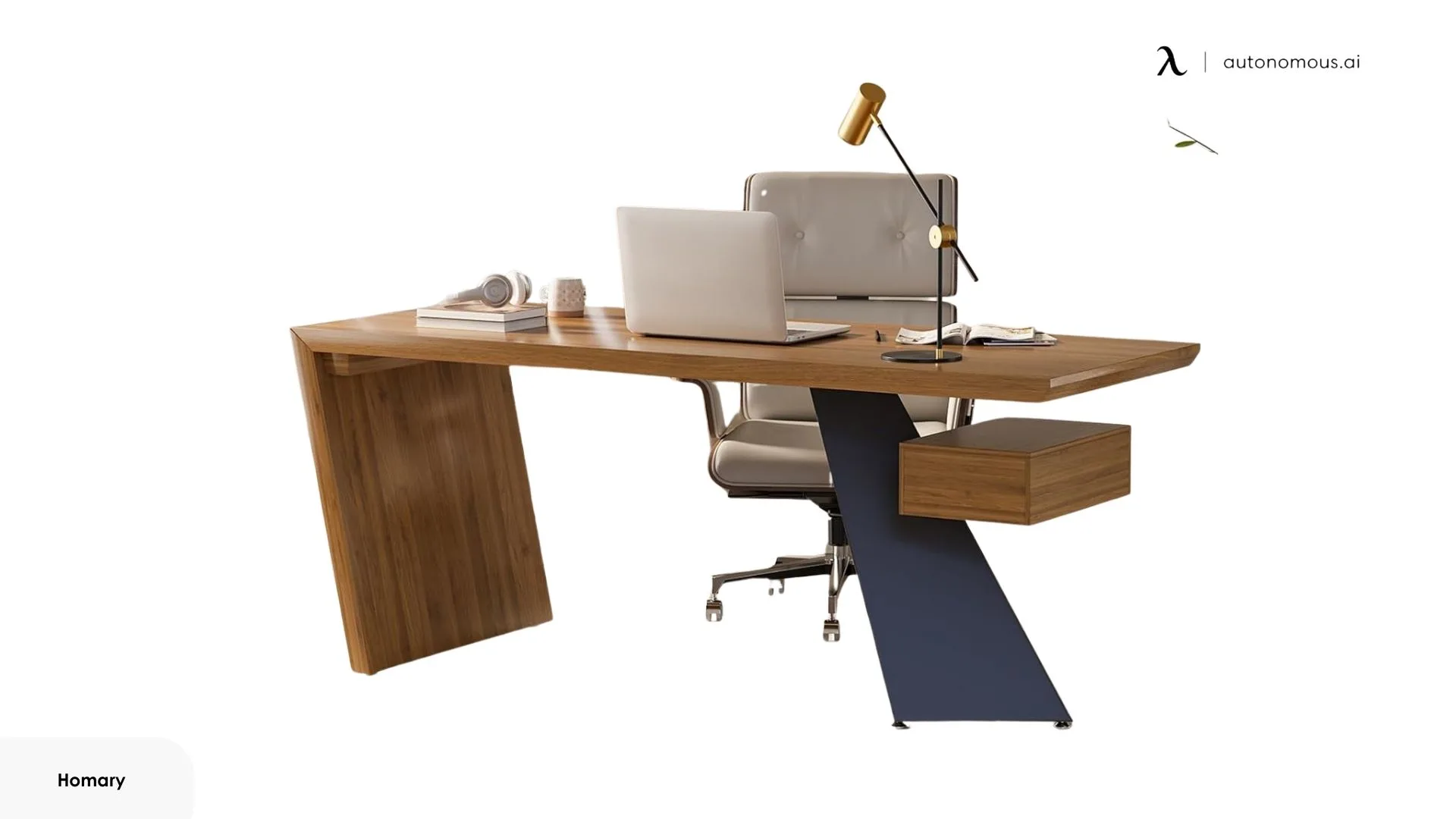 Homary Modern L-Shaped Executive Desk