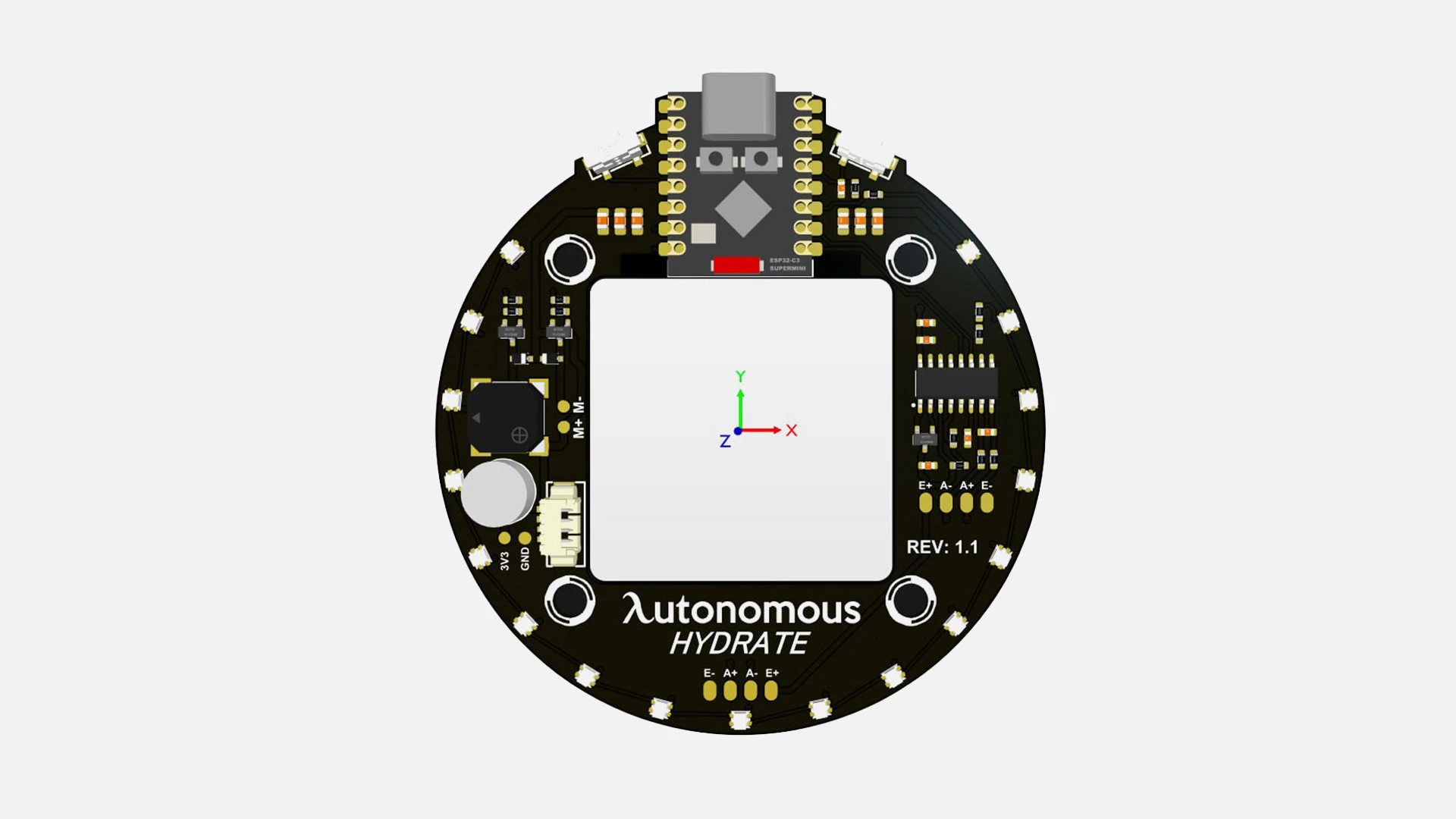Four wires: E+, E-, A+, A-