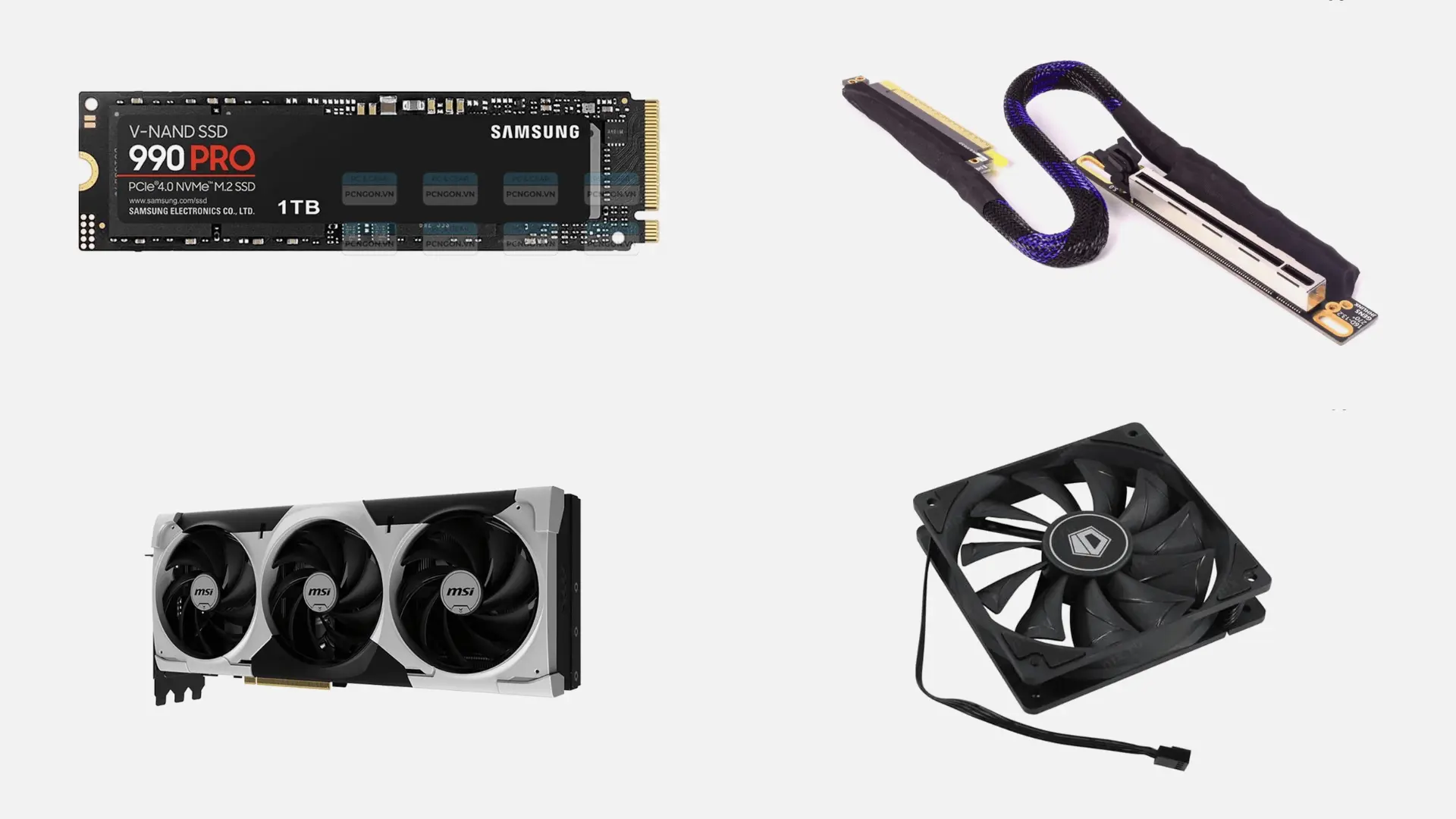 4x 120mm case fans.