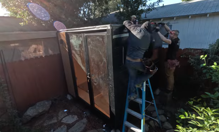 How to add a 80 sq ft office studio with ZERO permits 
