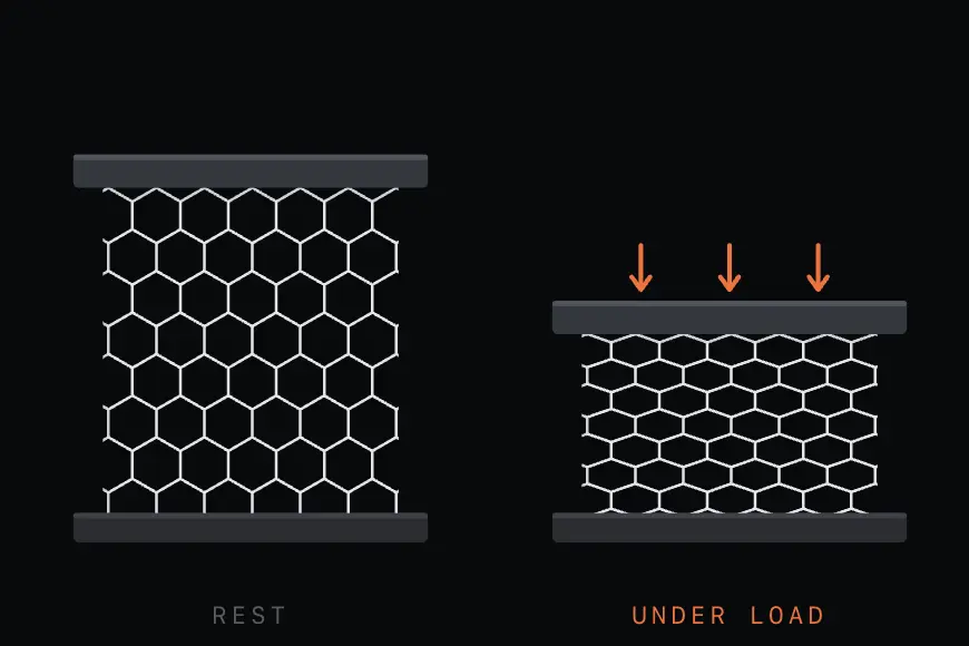 Hexagon lattice behavior