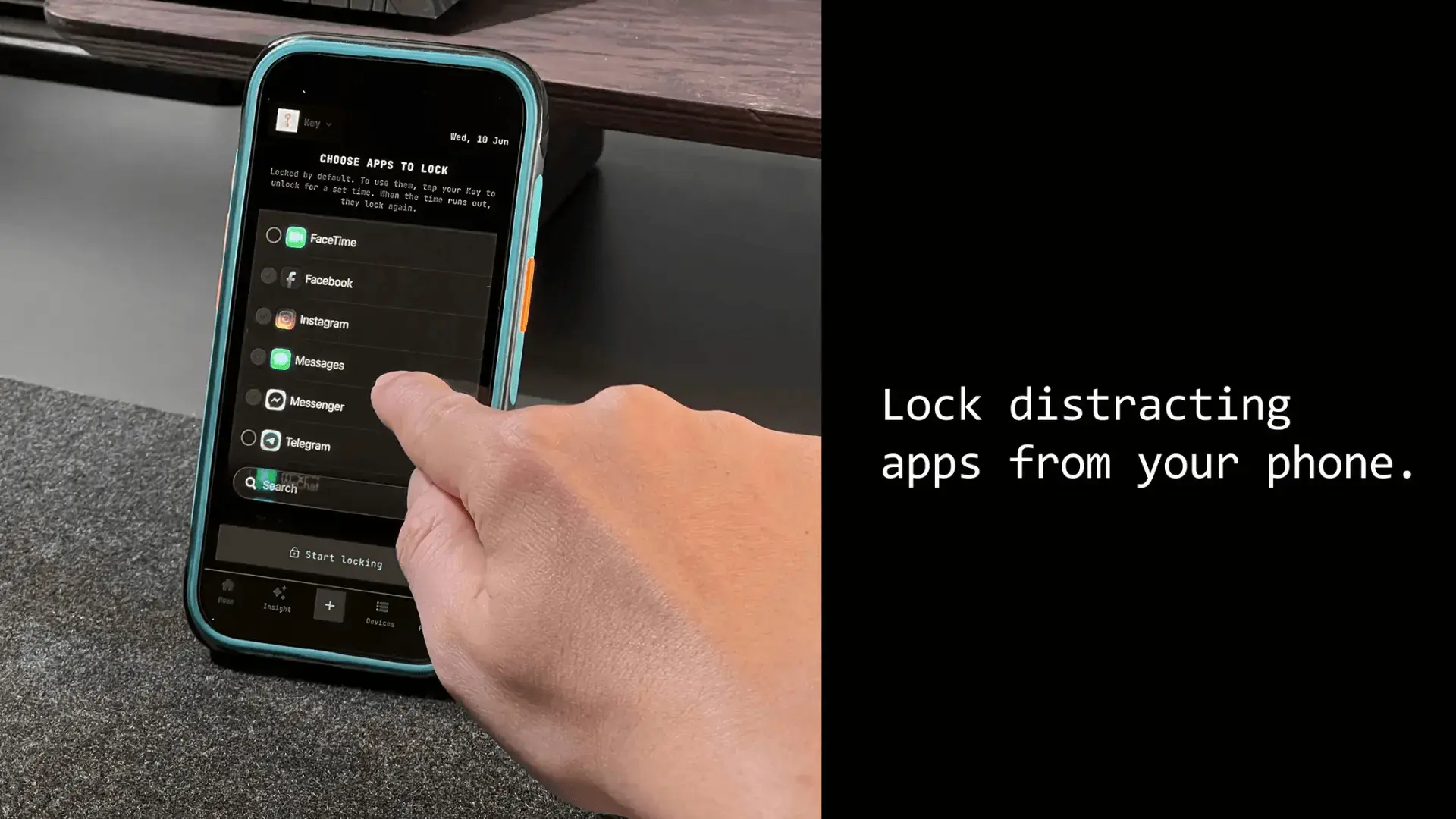 How does a physical app blocker work?