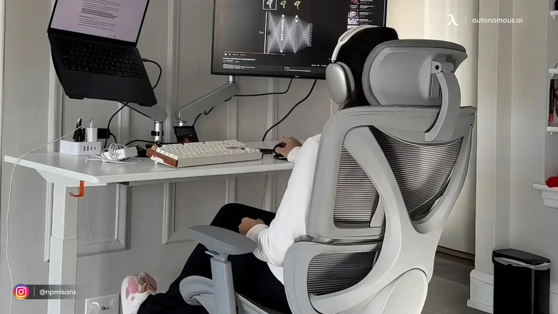 Two ways to get a standing desk low enough