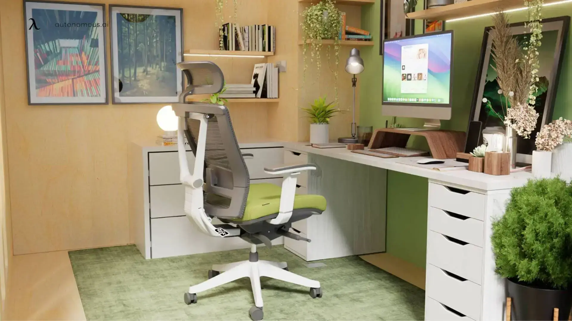 Place Some Plants to Make Your Workspace Green and Airy