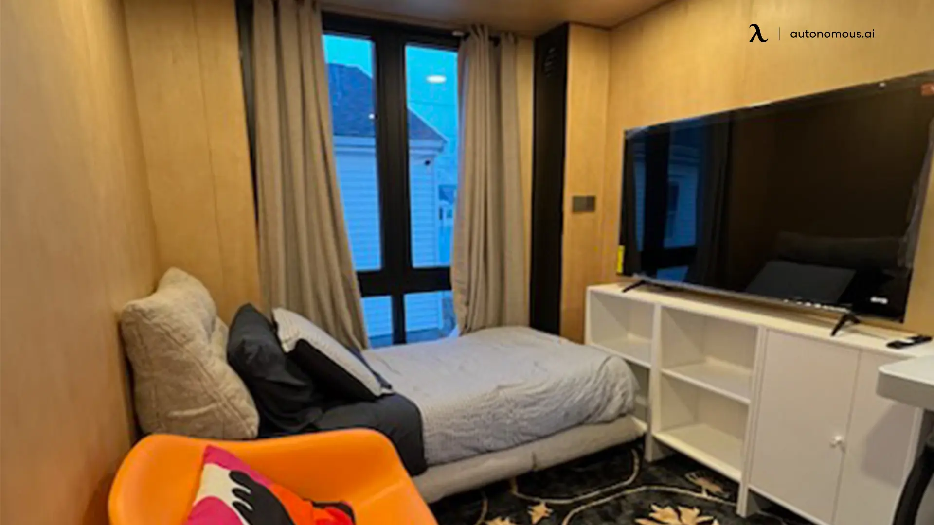 The bedroom setup
