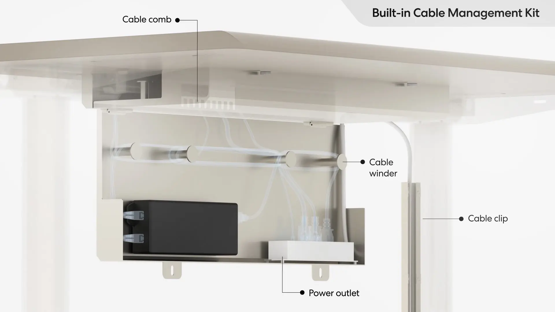 How do I manage multiple wires on my desk?