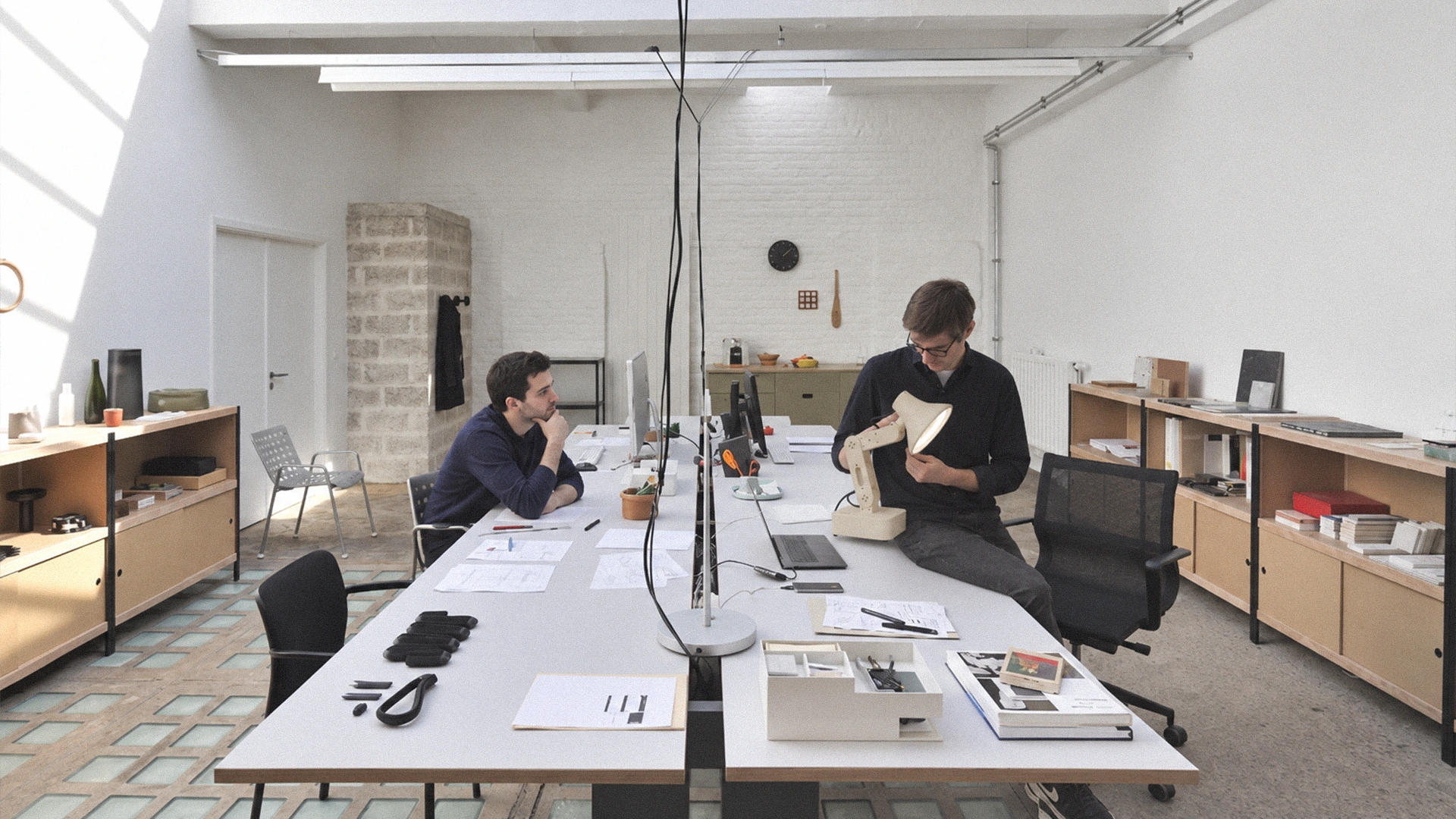 A lab’s agent runs a study with a persona and conversation flow set by the researchers, using Lamp’s physical APIs for voice, gesture, light, and camera. Illustration of a custom connection.