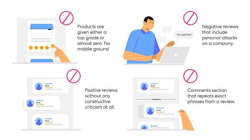 Warning signs of a biased review site