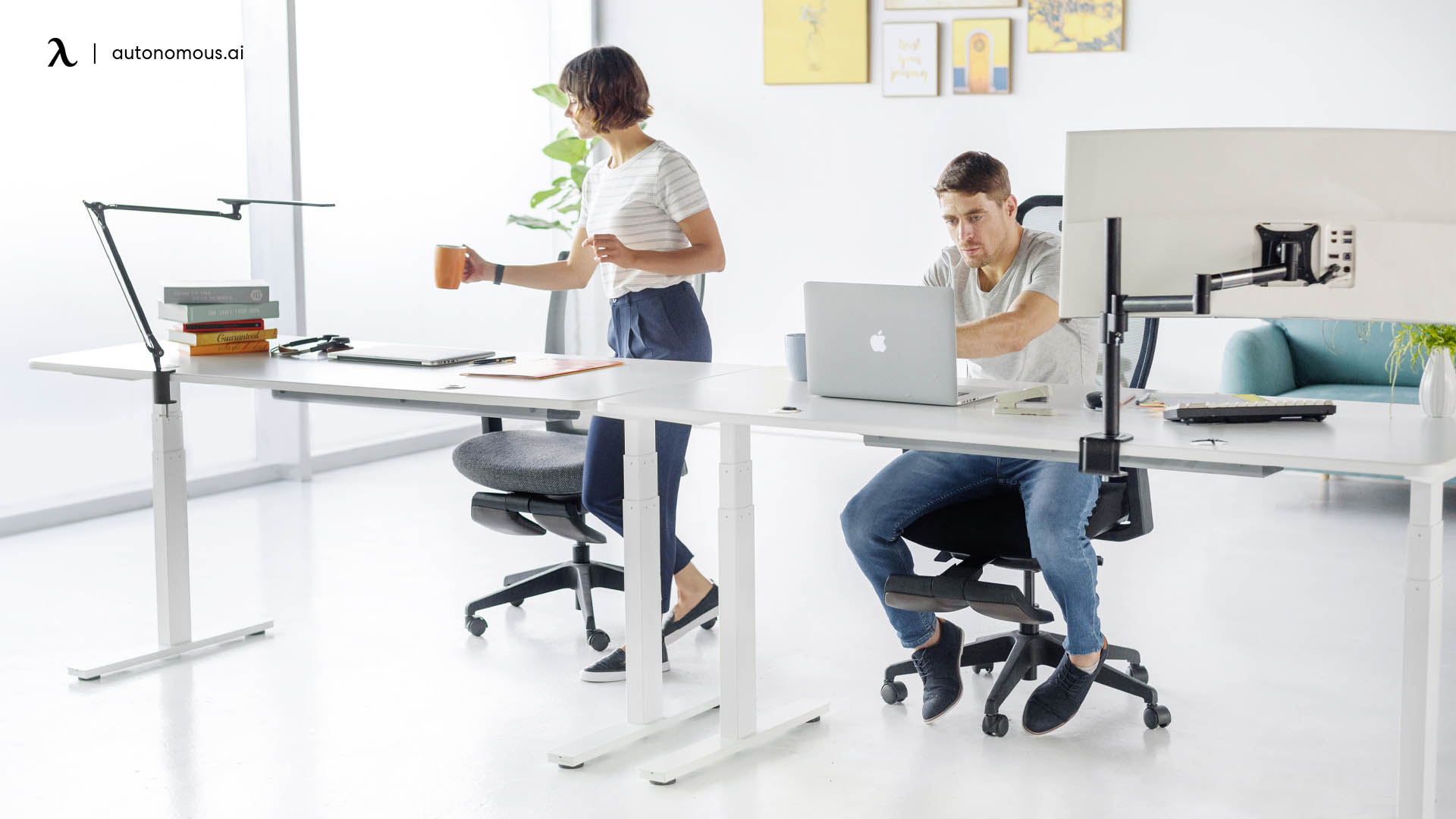 Photo of chairs and standing desks