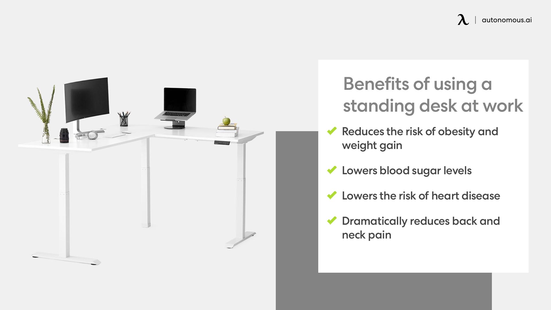 Photo of benefits of using a standing desk