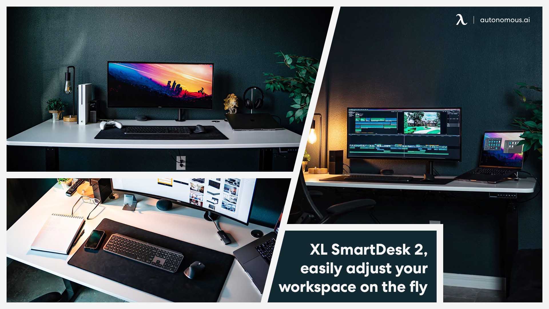 Desk setup with smart desk