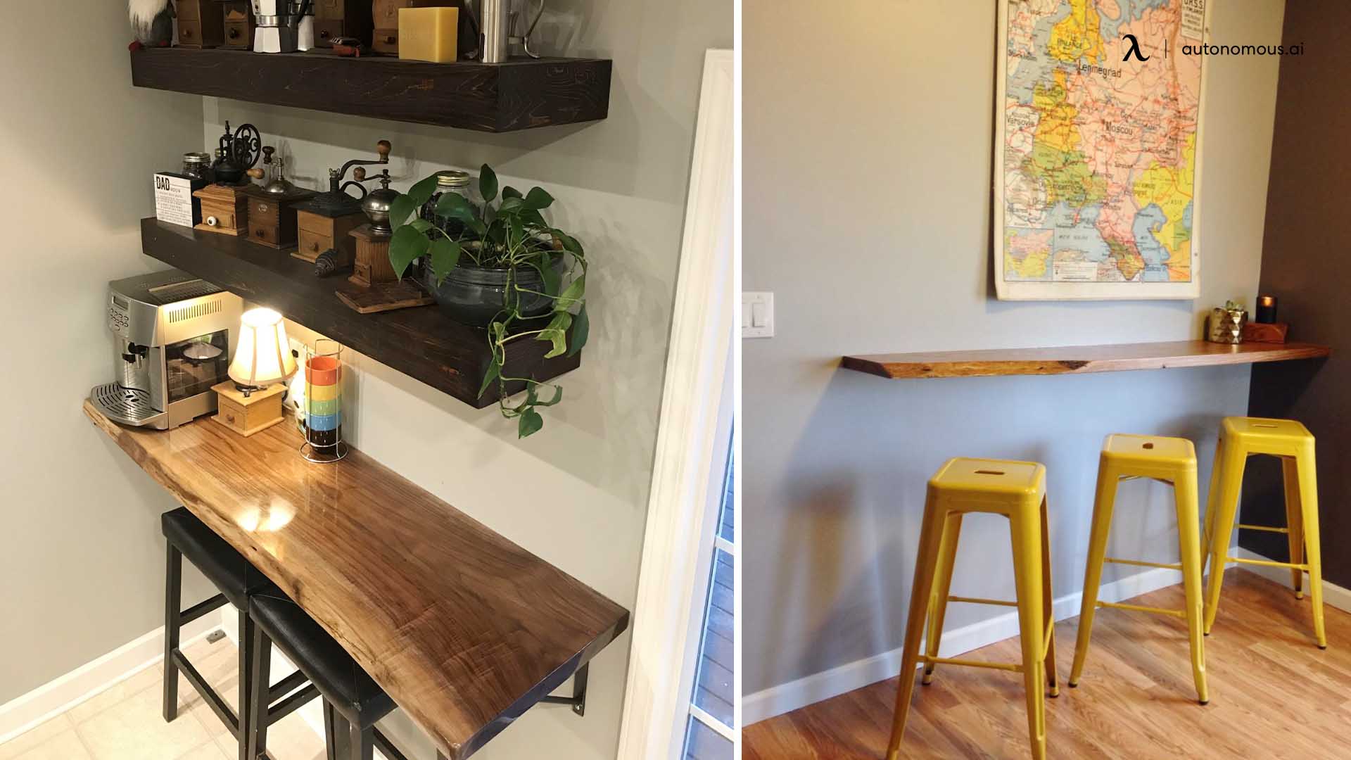 Photo of Floating Desk at Bar-Height