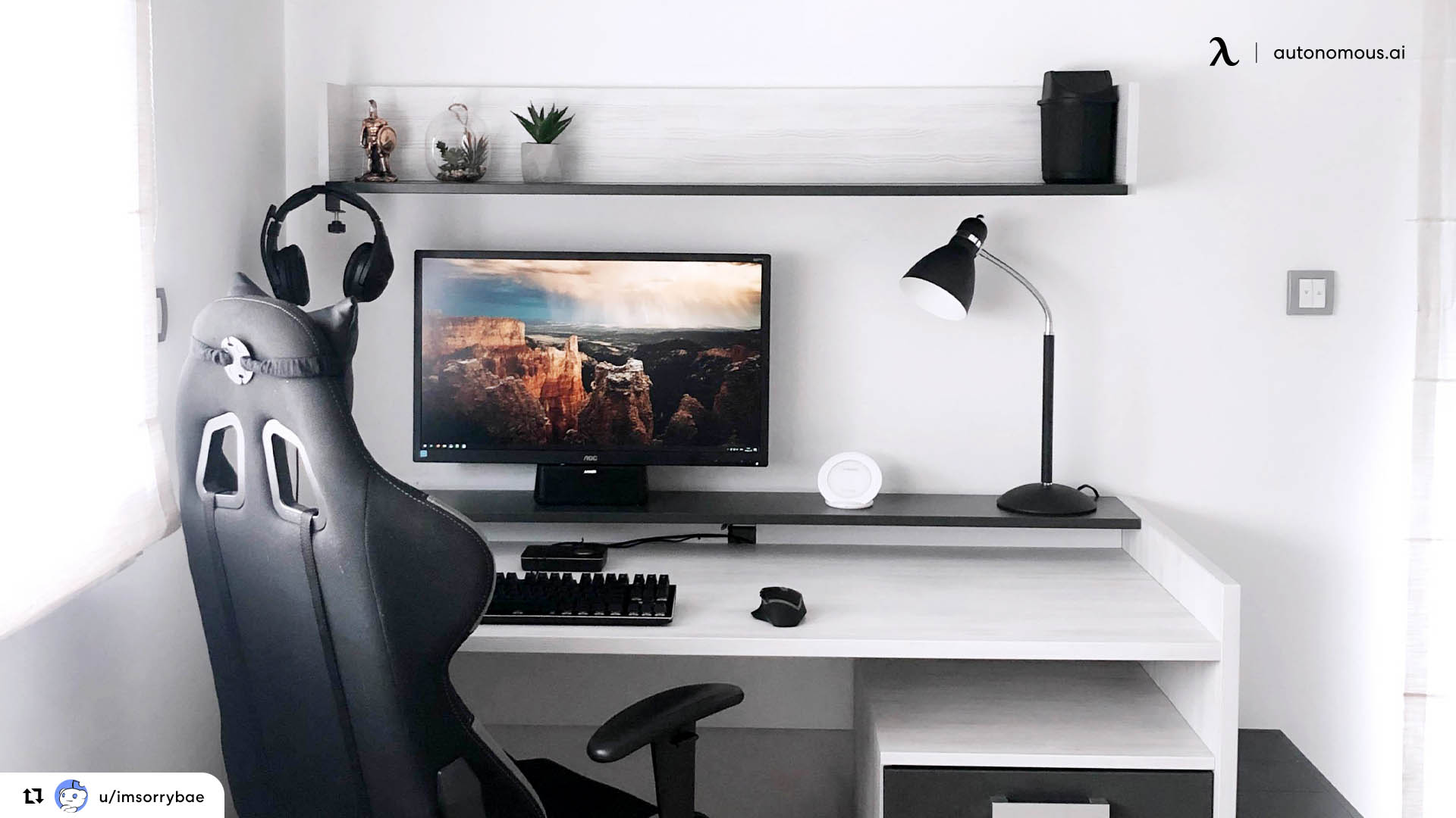 Gaming desk setup