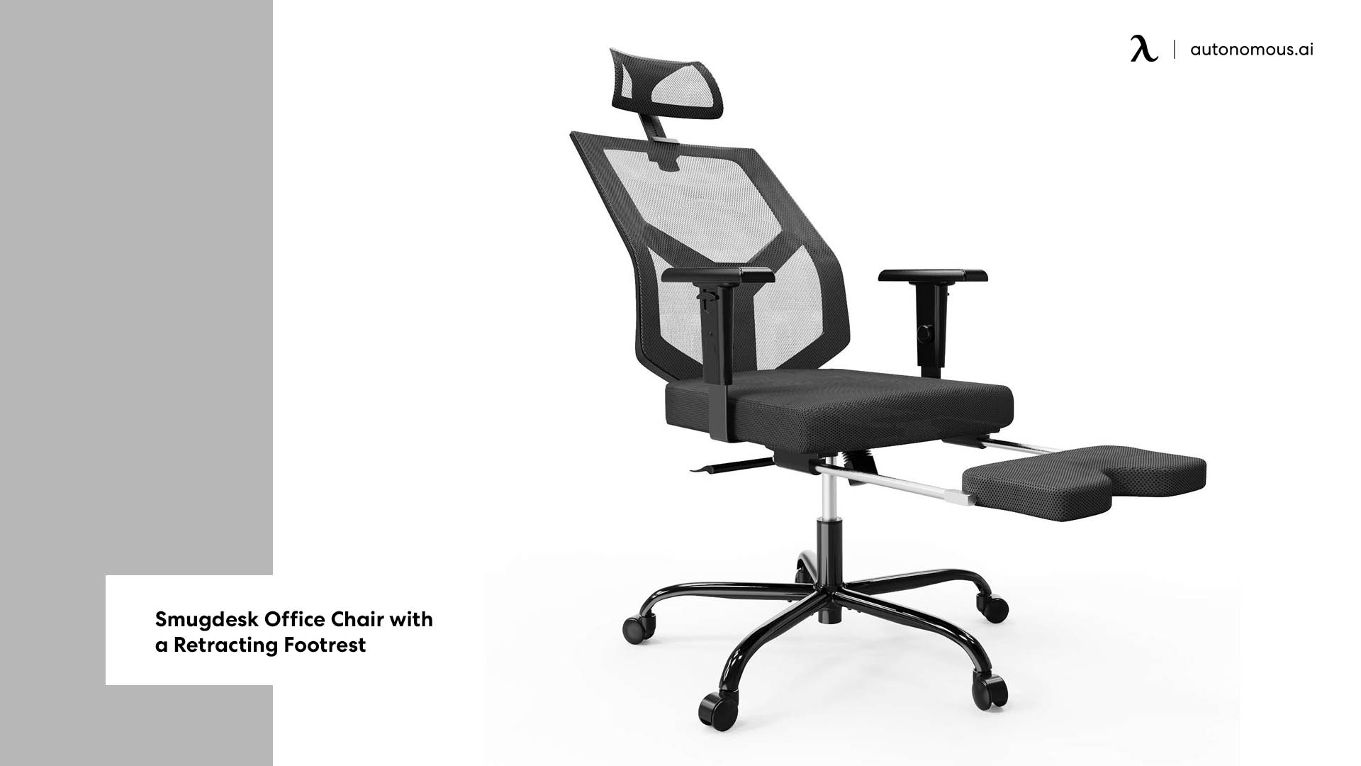 20. Smugdesk Office Chair with a Retracting Footrest
