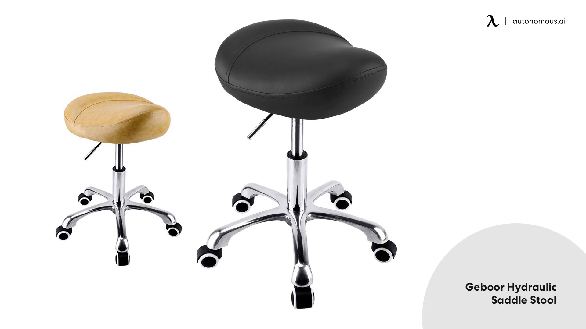 Geboor Hydraulic Saddle Stool