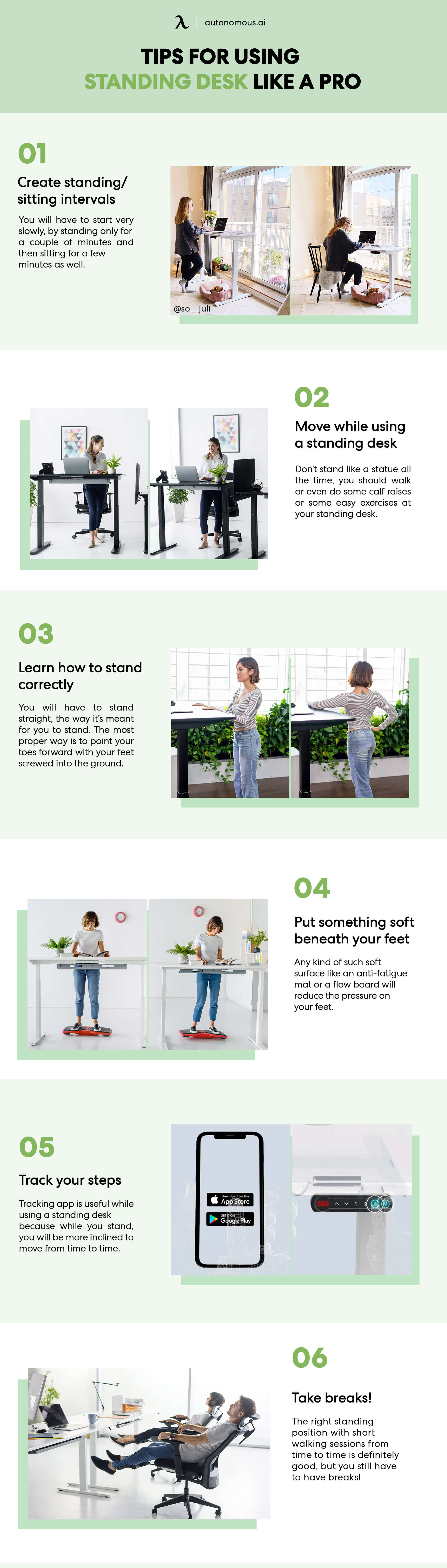 Tips for using standing desk