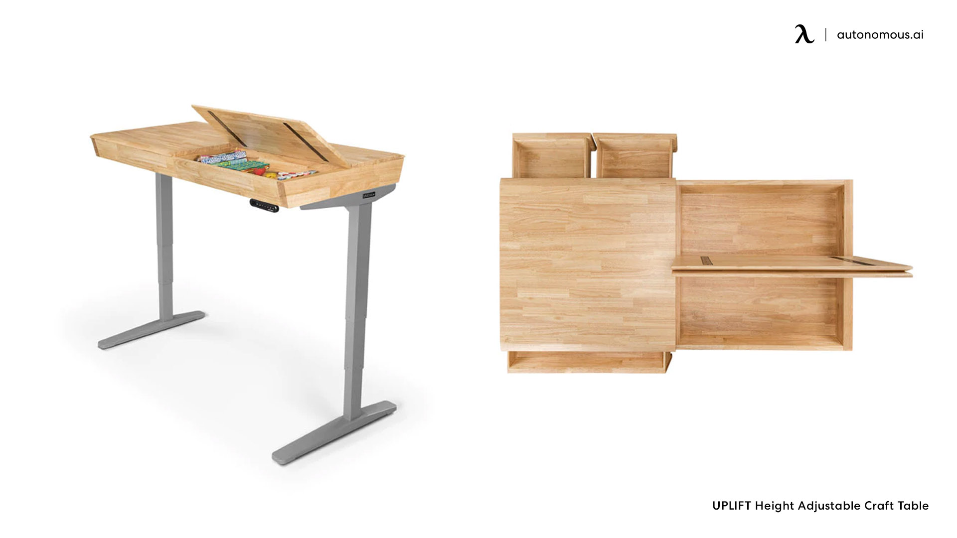 The Tempered Glass Electric Standing Desk from Seville Classics