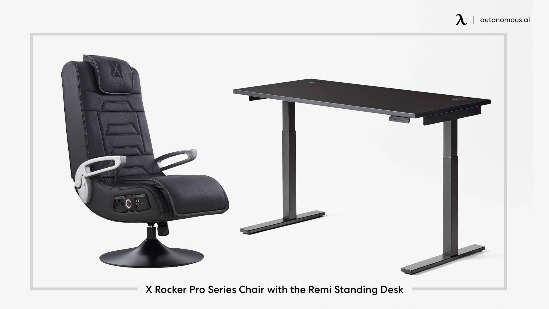 X Rocker Pro Series Chair with the Remi Standing Desk
