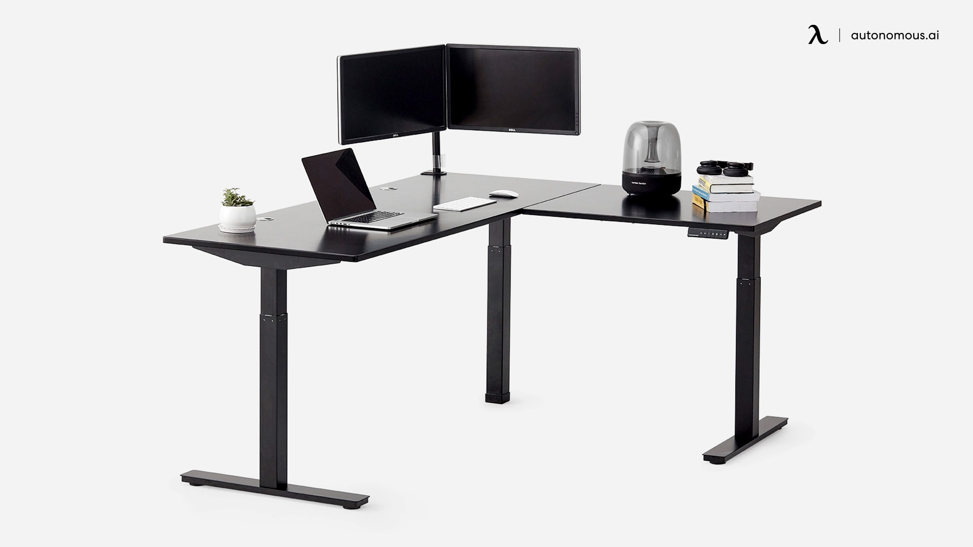 Autonomous L-Shaped Home Adjustable Desk