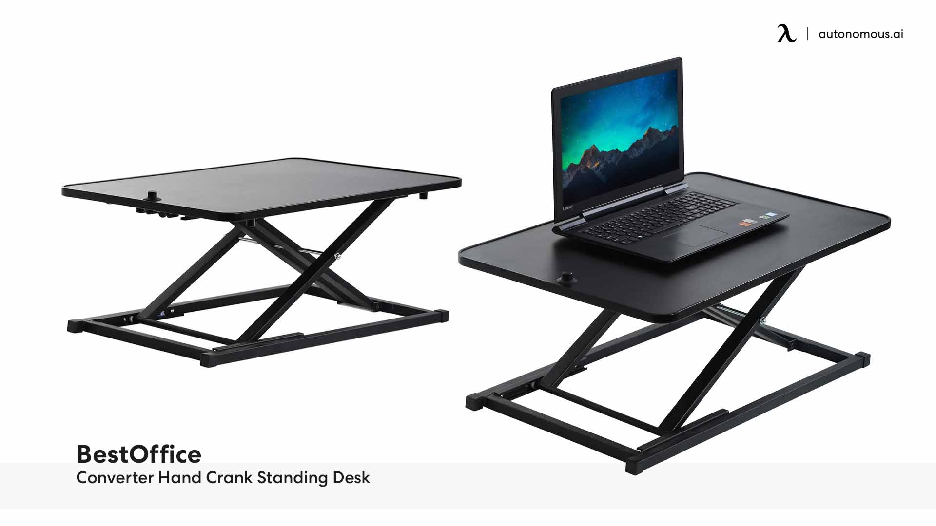 BestOffice Converter Hand Crank Standing Desk