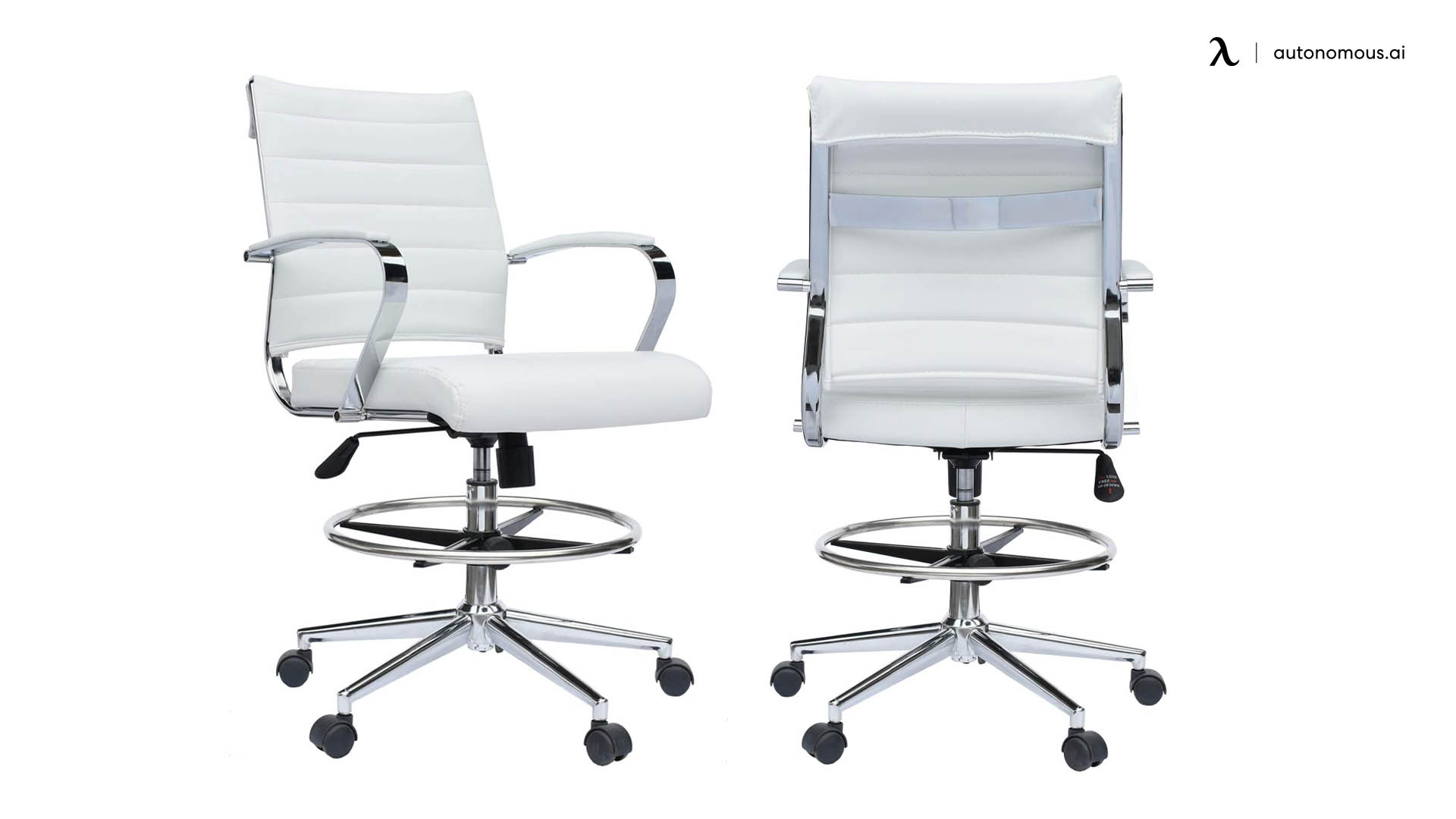 Ergonomic Office Drafting Chair with Ribbed Arms
