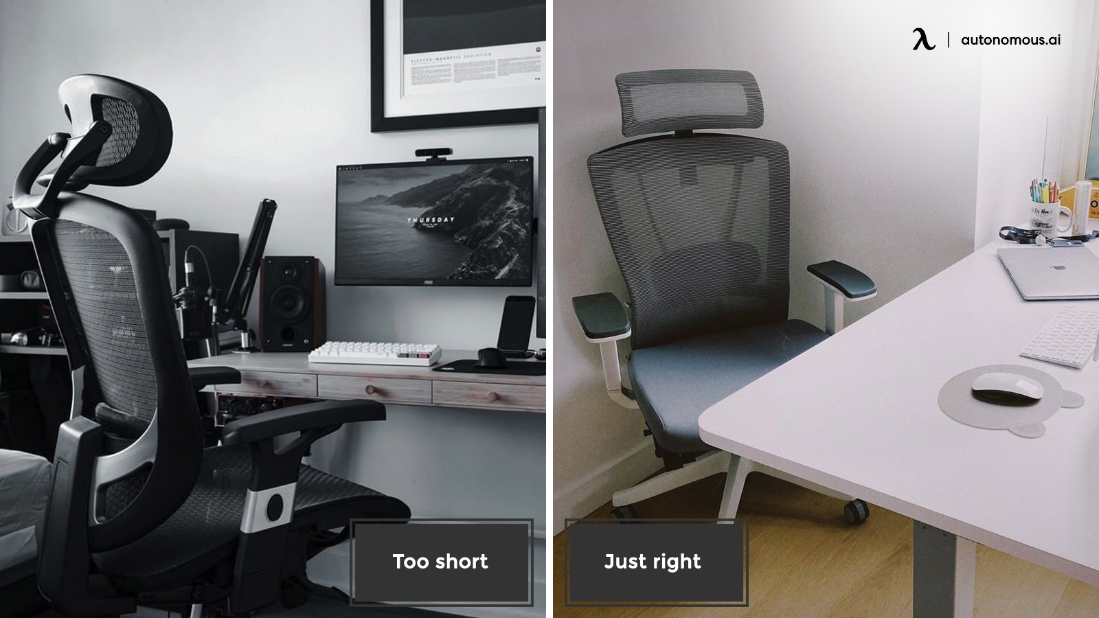 Compare regular desk to standing